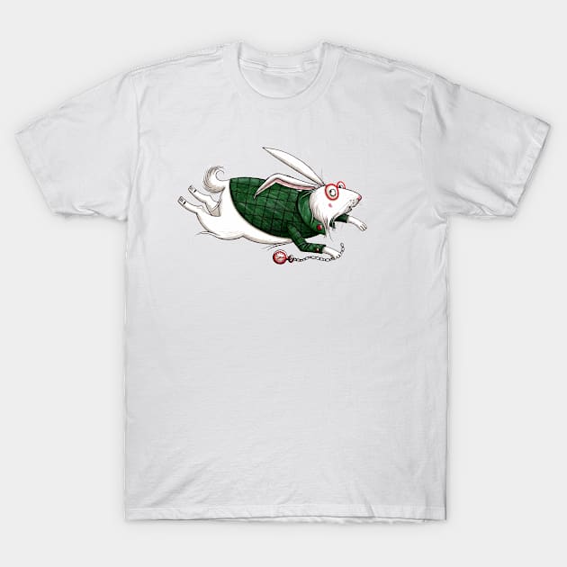 Alice in Wonderland - Mc Twisp - White Rabbit T-Shirt by JunieMond